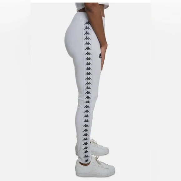 Kappa Women’s White Banda Logo Track Leggings – Size Large – NWT - Picture 3 of 5